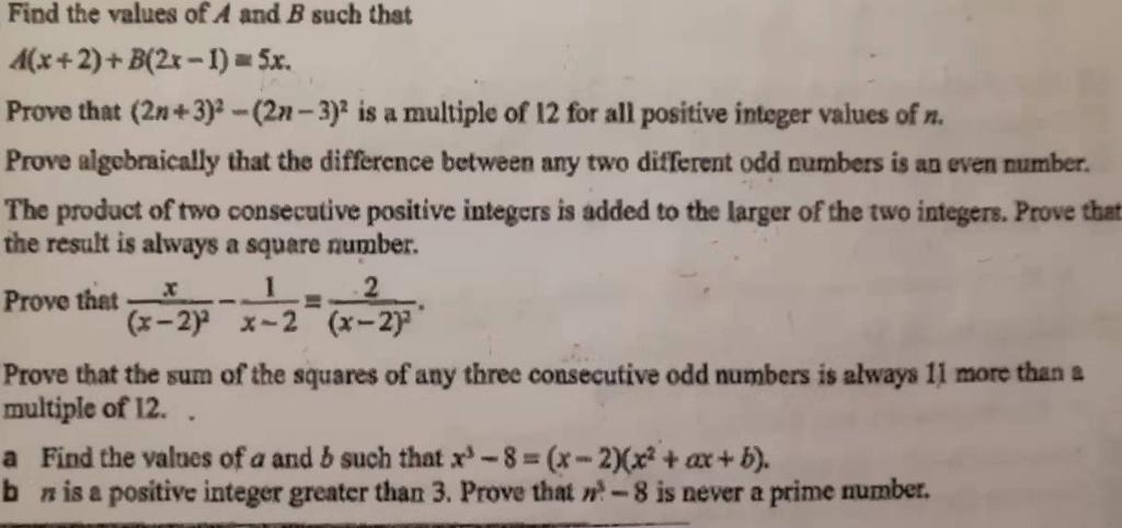 Solved Find The Values Of A And B Such That | Chegg.com