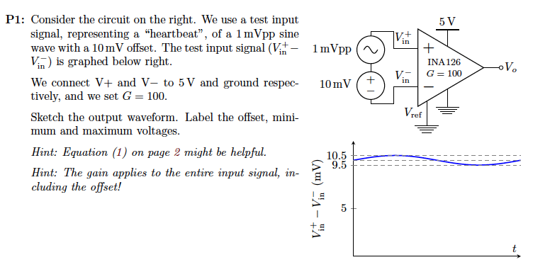 Solved equation is Vo = G (Vin(+) - Vin(-)) + Vref | Chegg.com