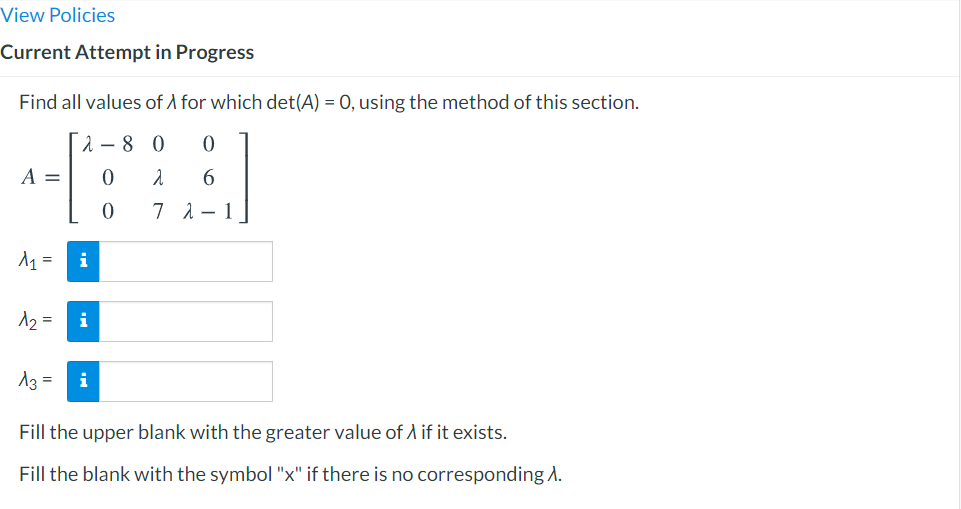 Solved View Policies Current Attempt In Progress Find All | Chegg.com