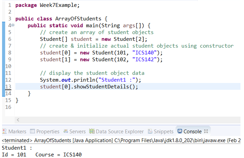Solved Write a java program that creates arrays of student | Chegg.com