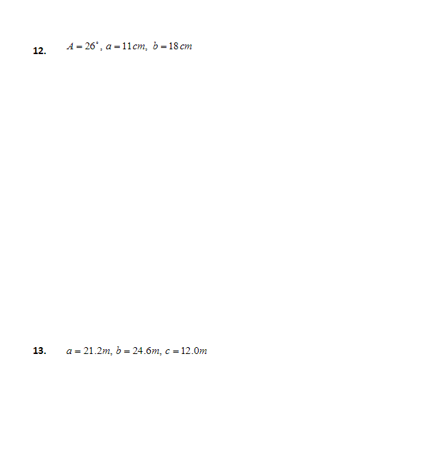 Solved solve the triangle(s) with the understanding that a | Chegg.com