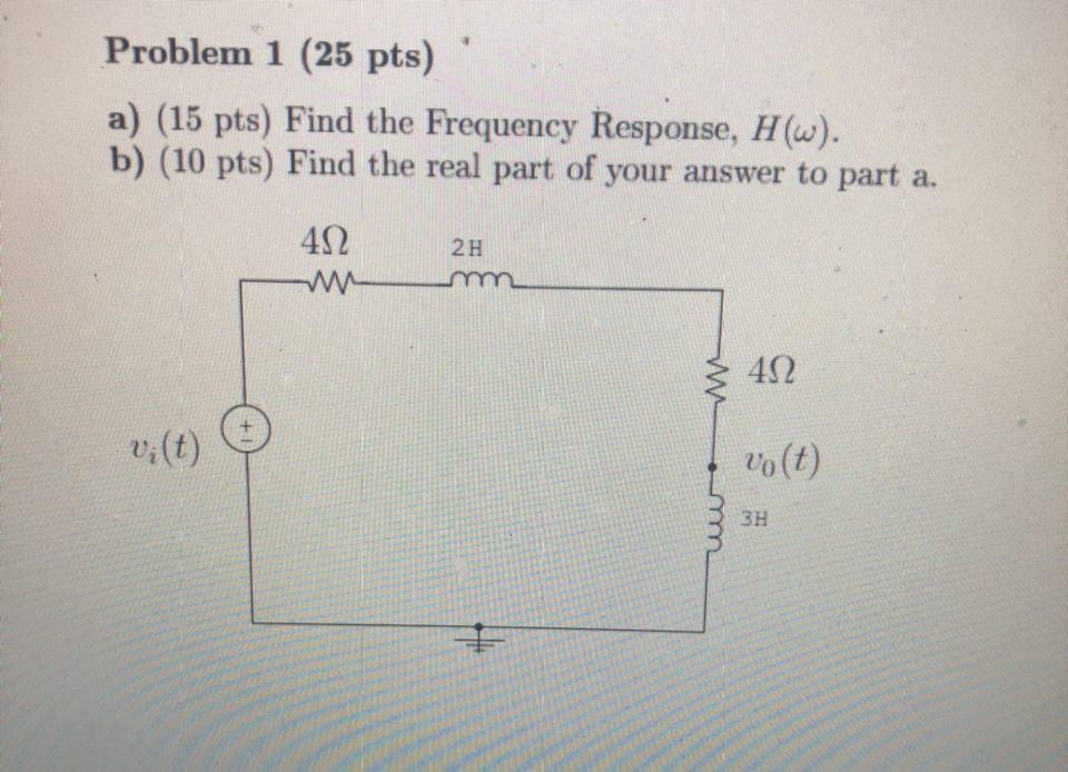 Solved Problem 1 (25 pts) a) (15 pts) Find the Frequency | Chegg.com