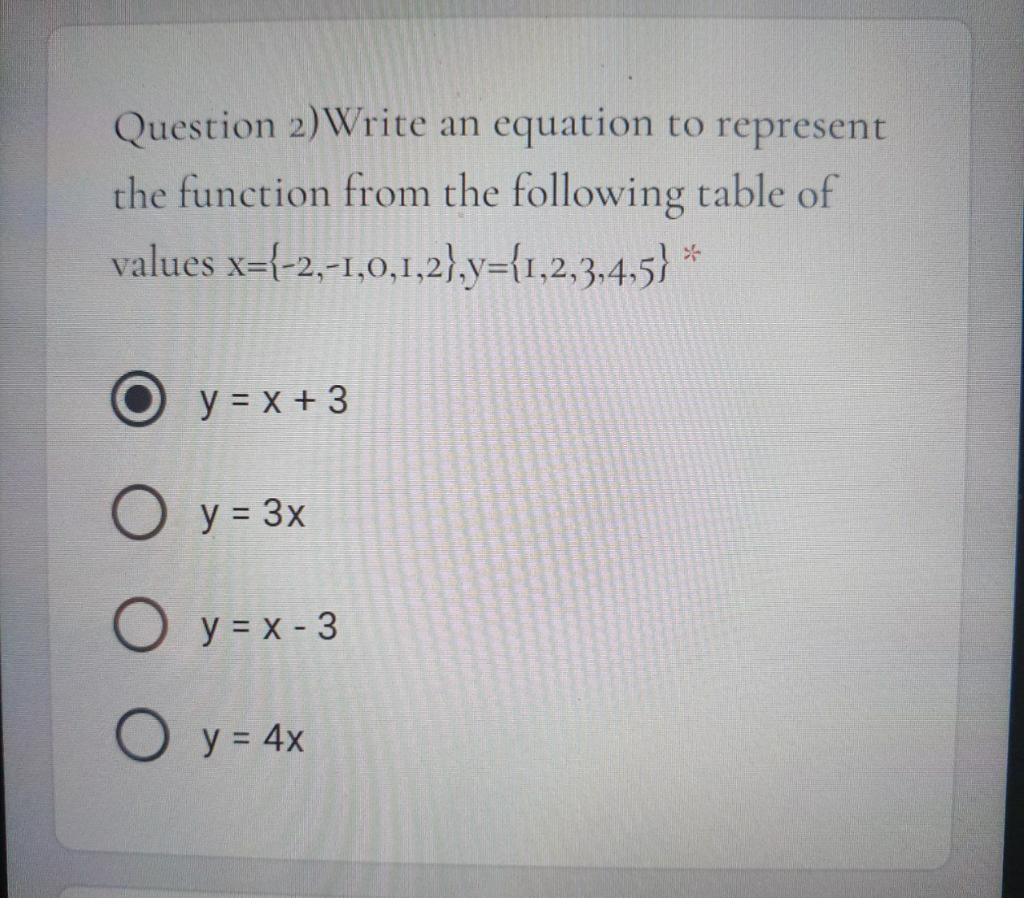 Solved Question 2)Write an equation to represent the | Chegg.com
