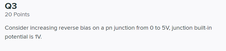 Solved Q3 20 Points Consider increasing reverse bias on a pn | Chegg.com