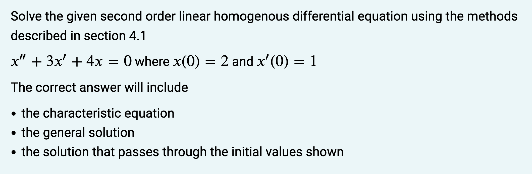 Solved Solve The Given Second Order Linear Homogenous | Chegg.com