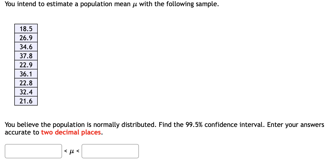Solved You intend to estimate a population mean u with the | Chegg.com