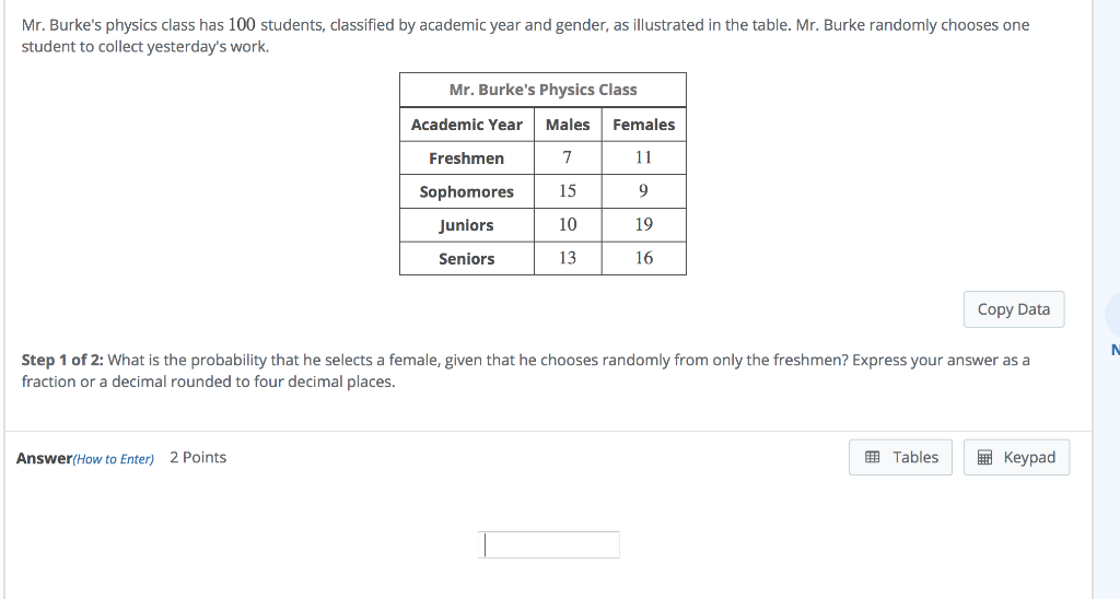 Solved Mr Burke s Physics Class Has 100 Students Chegg Solved Mr Burke s Physics Class Has 100 Students Chegg