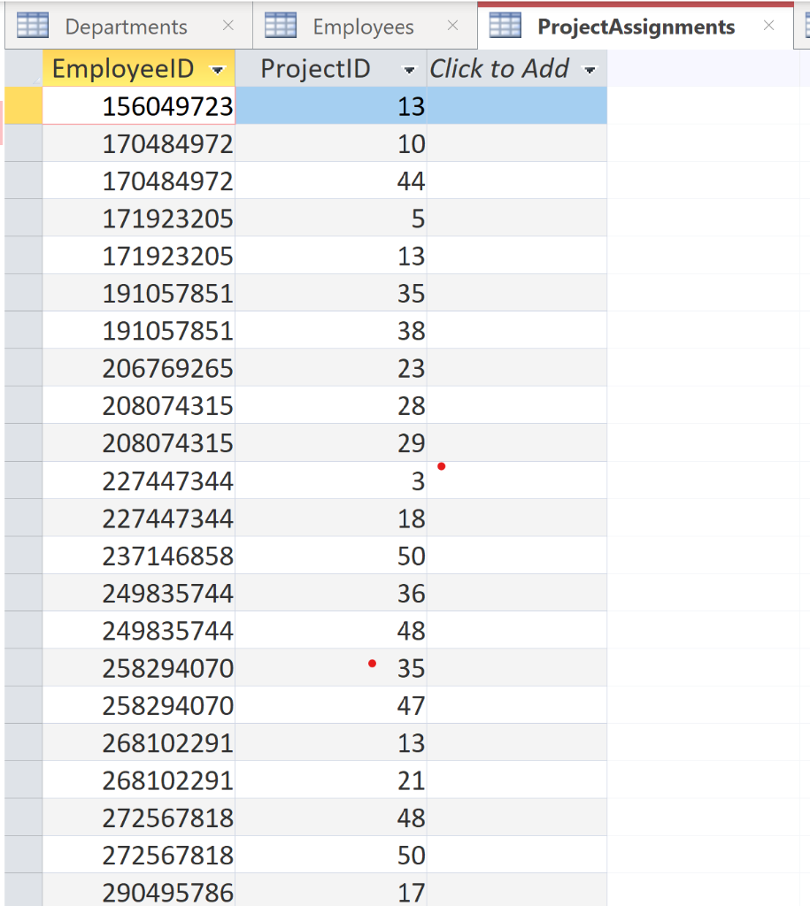 Solved Х + Departments Employees Department - Click to Add + | Chegg.com