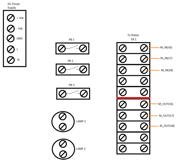 Solved Connect three pushbutton contacts to close the | Chegg.com