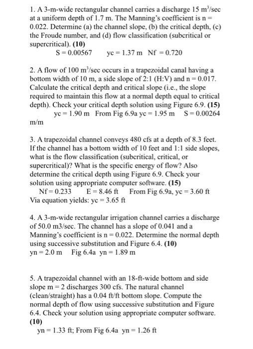 solved-1-a-3-m-wide-rectangular-channel-carries-a-chegg