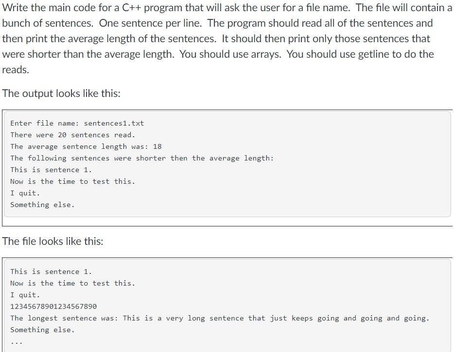 Solved Write the main code for a C++ program that will ask | Chegg.com