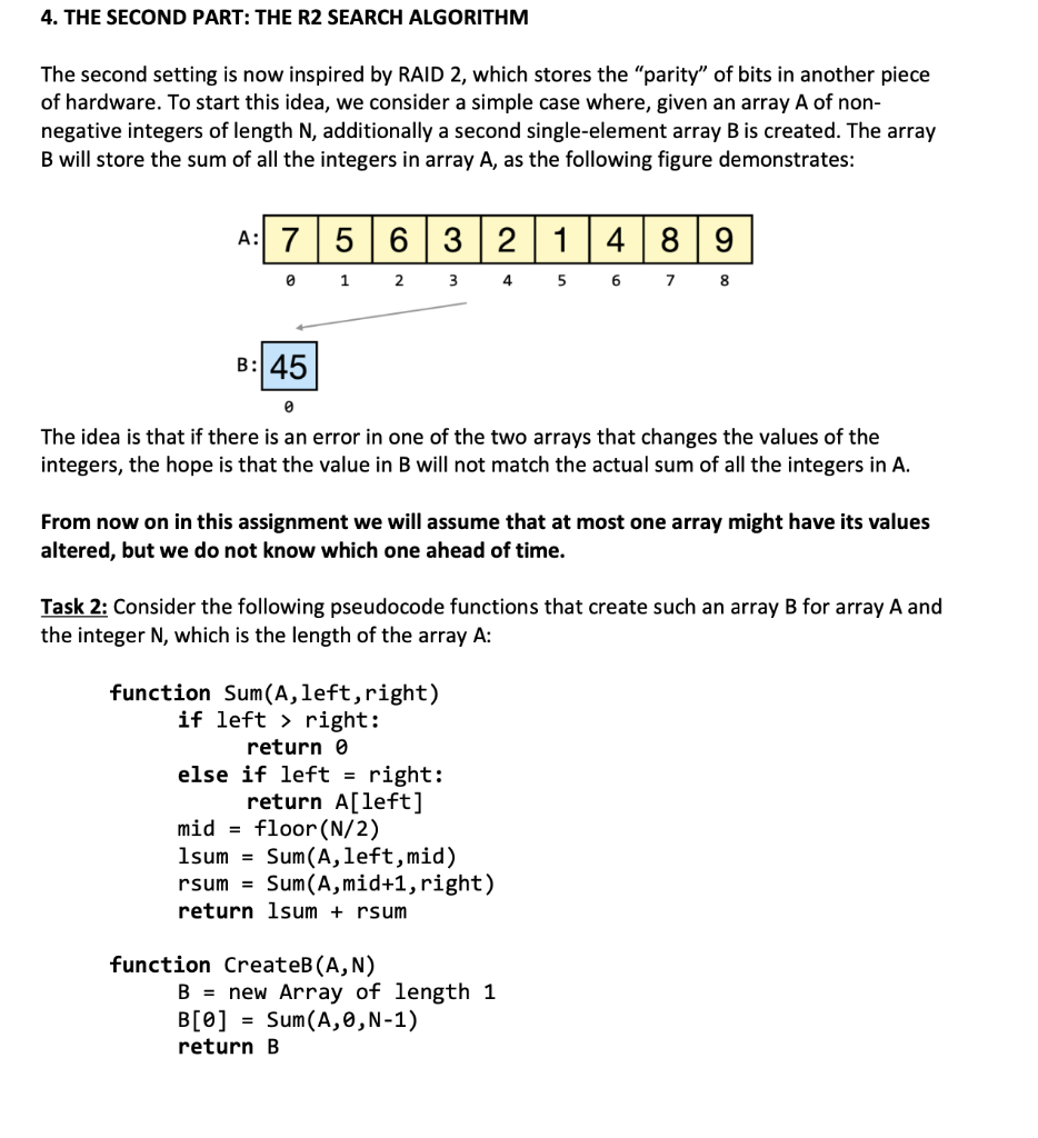 Solved 4. THE SECOND PART: THE R2 SEARCH ALGORITHM The | Chegg.com