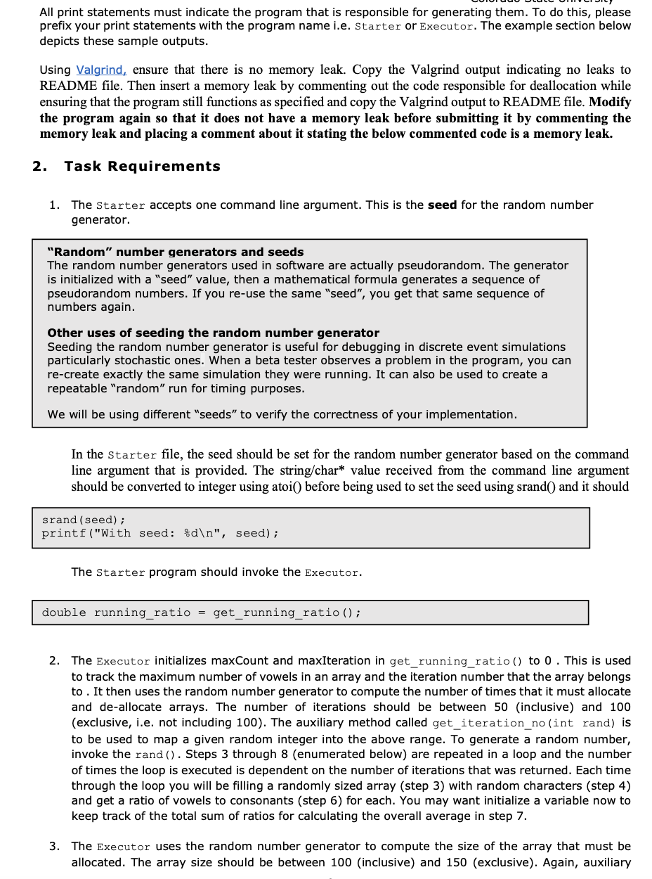 Solved WORKING WITH MEMORY ALLOCATIONS AND DEALLOCATIONS The | Chegg.com