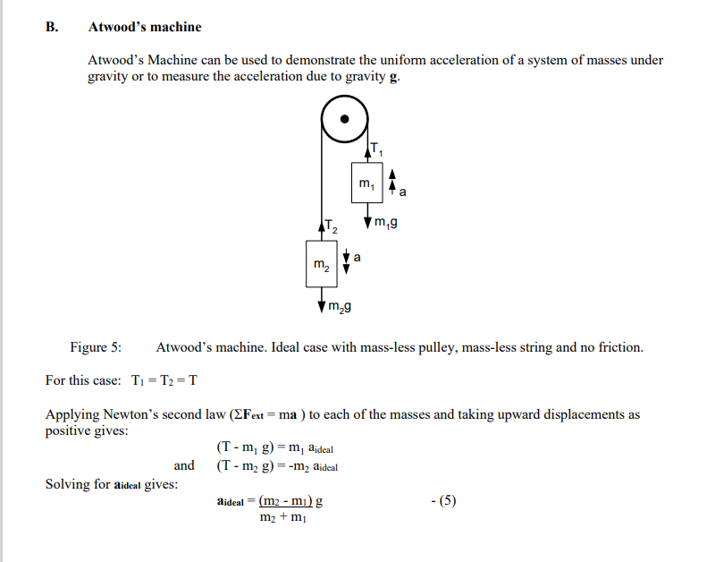 B. Atwood's Machine Atwood's Machine Can Be Used To | Chegg.com