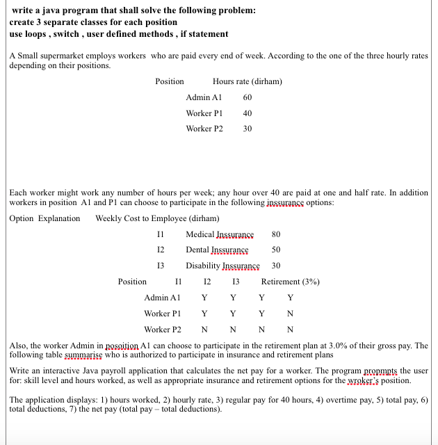 Solved write a java program that shall solve the following | Chegg.com
