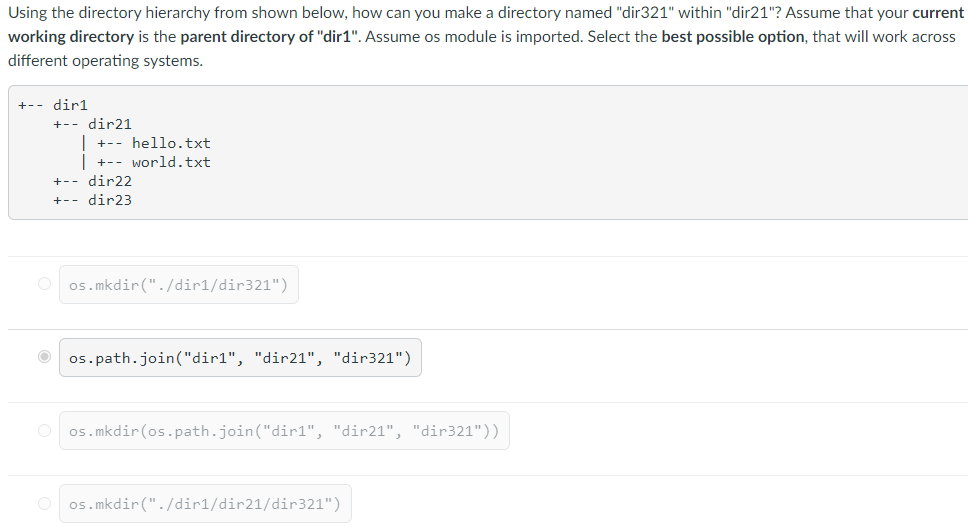 Solved Using the directory hierarchy from shown below, how | Chegg.com