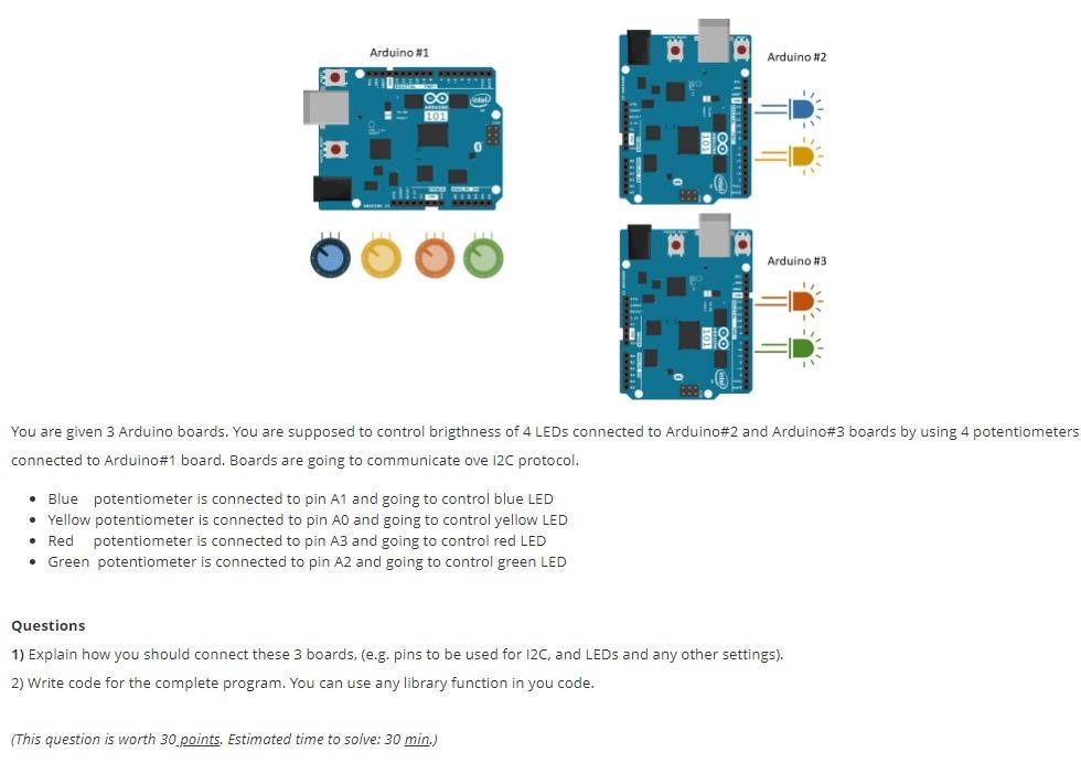 Solved Arduino #1 Arduino #2 *** Arduino #3 You Are Given 3 | Chegg.com