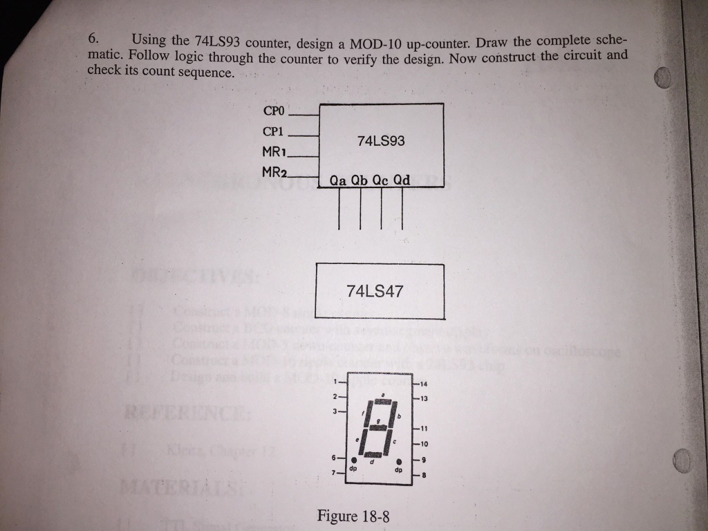 Solved 6. Using the 741LS93 counter, design a MOD-10 | Chegg.com