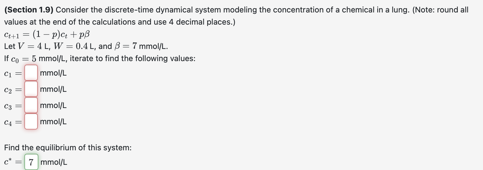 Solved (Section 1.9) Consider The Discrete-time Dynamical | Chegg.com