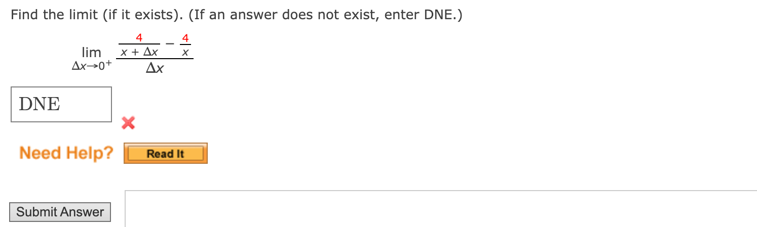 Solved Find The Limit If It Exists If An Answer Does Not