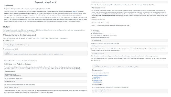Solved Pagerank using GraphX Description Piatform Using your | Chegg.com