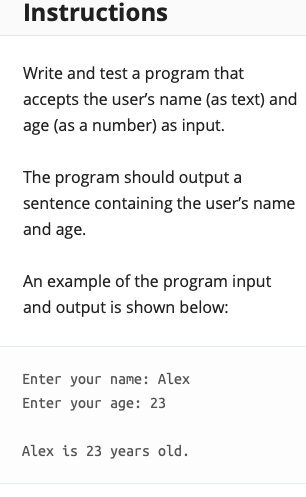 Instructions Write And Test A Program That Accepts Chegg Com