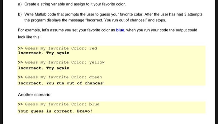 a) Create a string variable and assign to it your | Chegg.com