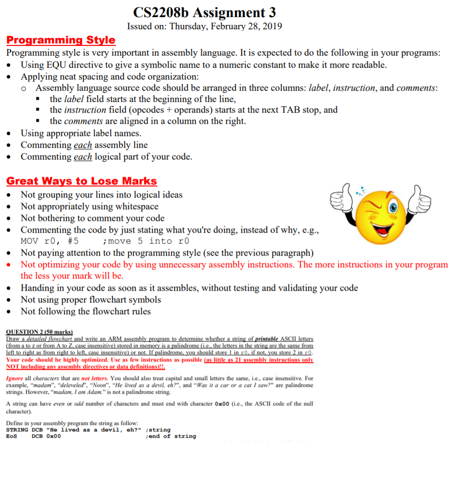 Solved CS2208b Assignment 3 Issued on: Thursday, February | Chegg.com