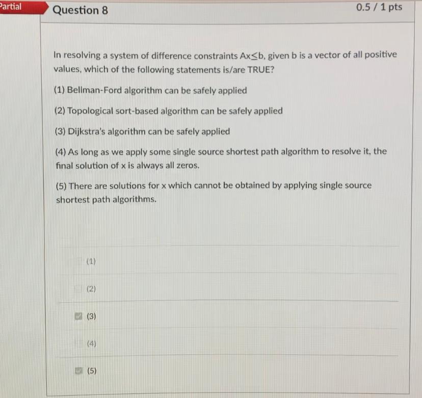 Solved in resolving a system of difference constraints i.e. | Chegg.com
