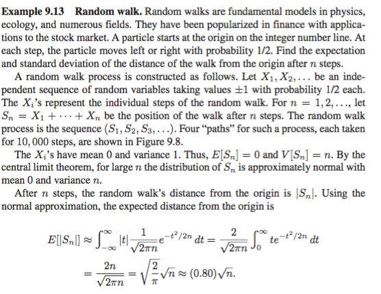 Consider a random walk as described in Example 9.13. | Chegg.com
