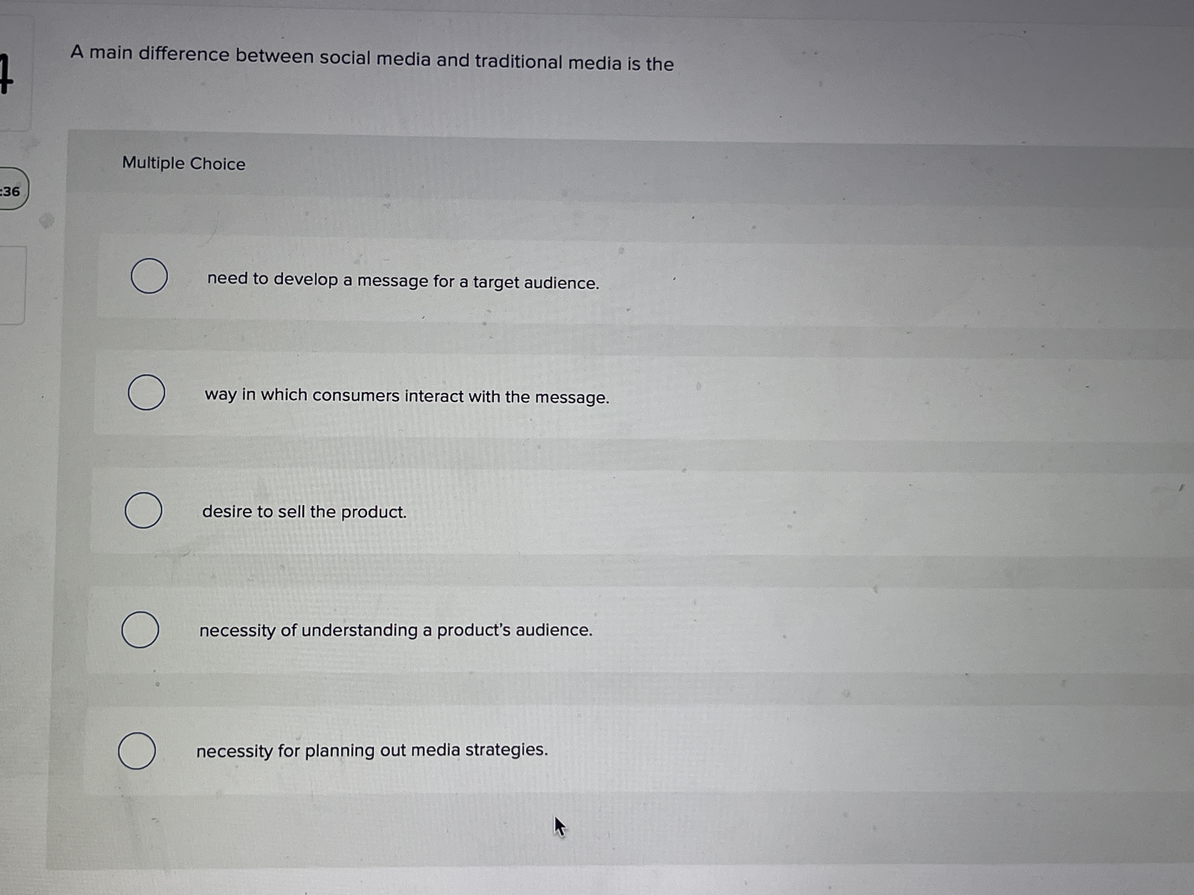 Solved A main difference between social media and | Chegg.com