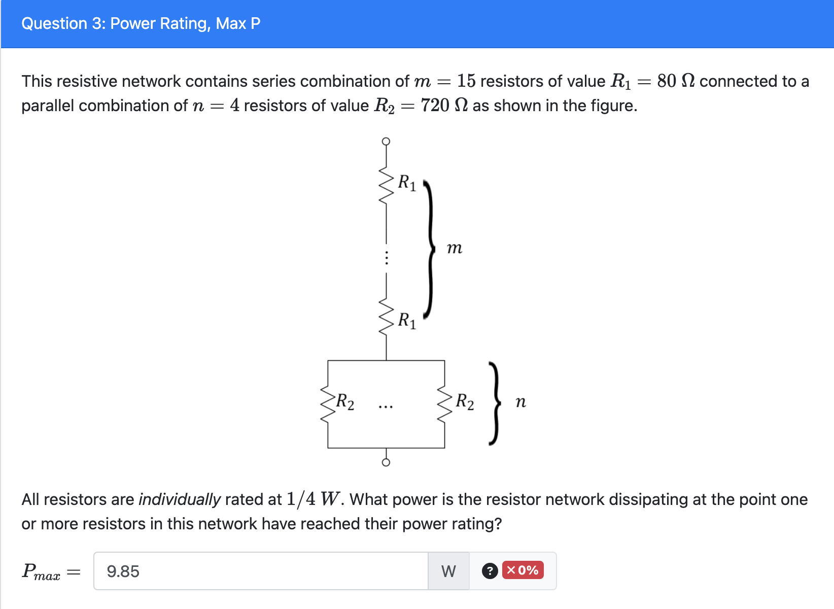 Solved This resistive network contains series combination of