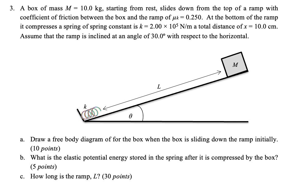 solved-a-box-of-mass-m-10-0-kg-starting-from-rest-slides-chegg