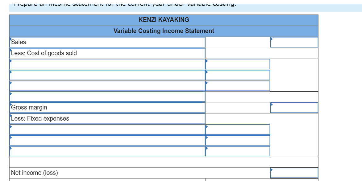 Kayak Inventory Spreadsheet Solved Kenzi Kayaking, a manufacturer of kayaks, began | Chegg.com