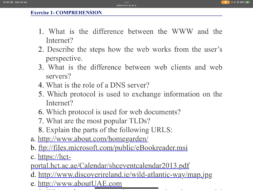 solved-1-what-is-the-difference-between-the-www-and-the-chegg