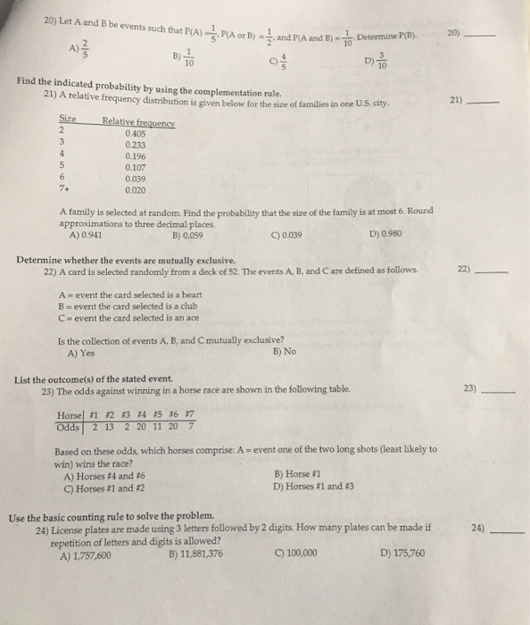 Solved Use the rule of total probability to find the | Chegg.com