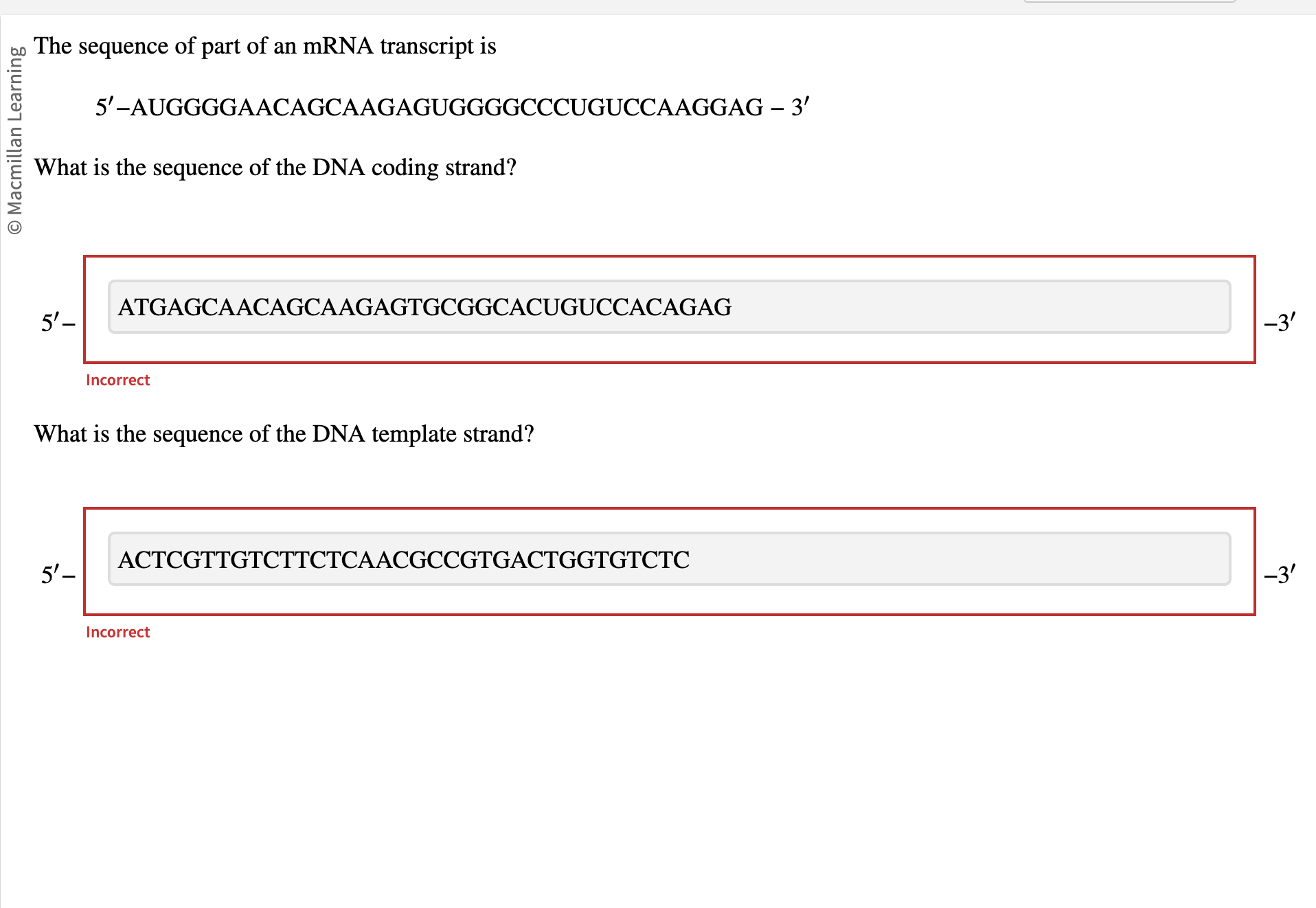 Solved Given The Dna Sequence Below Chegg Com