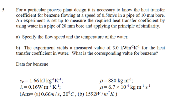 Solved For a particular process plant design it is necessary | Chegg.com
