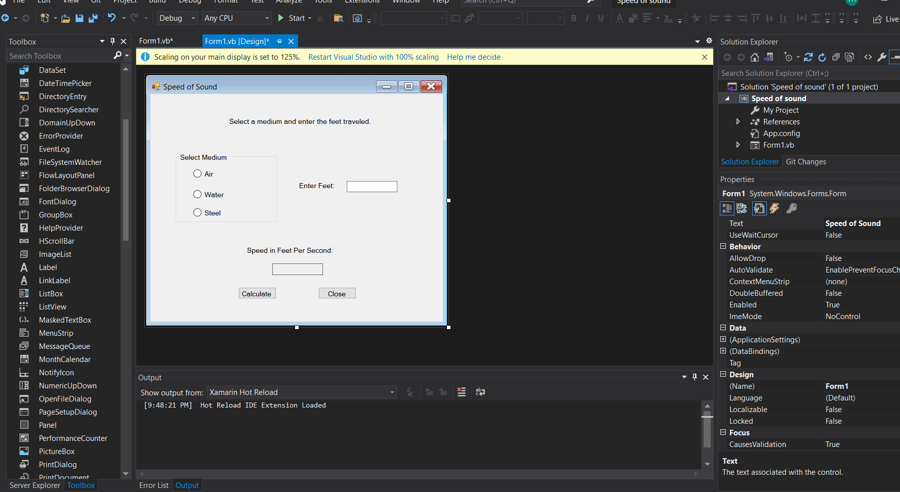 Solved Write code in visual basic to make the form work | Chegg.com