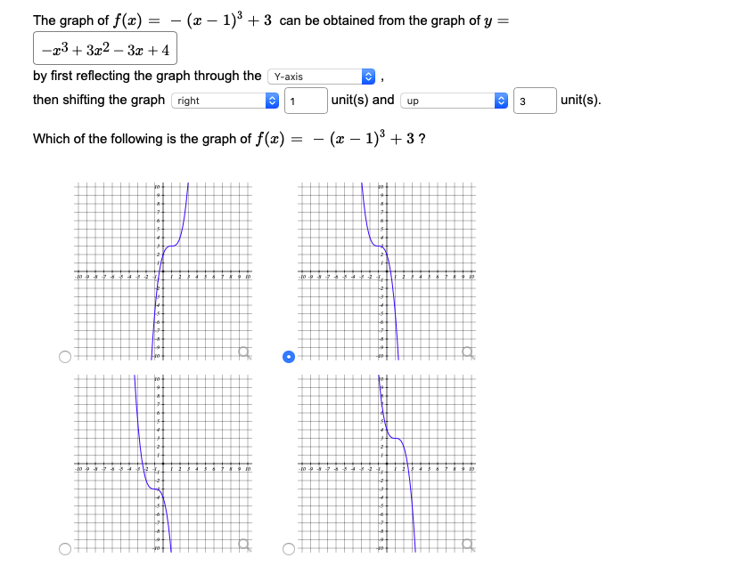 Solved The Graph Of F 2 X 1 3 3 Can Be Obtained From Chegg Com