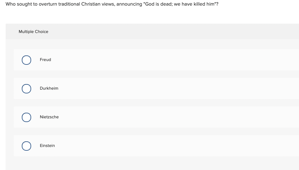 Solved Who sought to overturn traditional Christian views, | Chegg.com