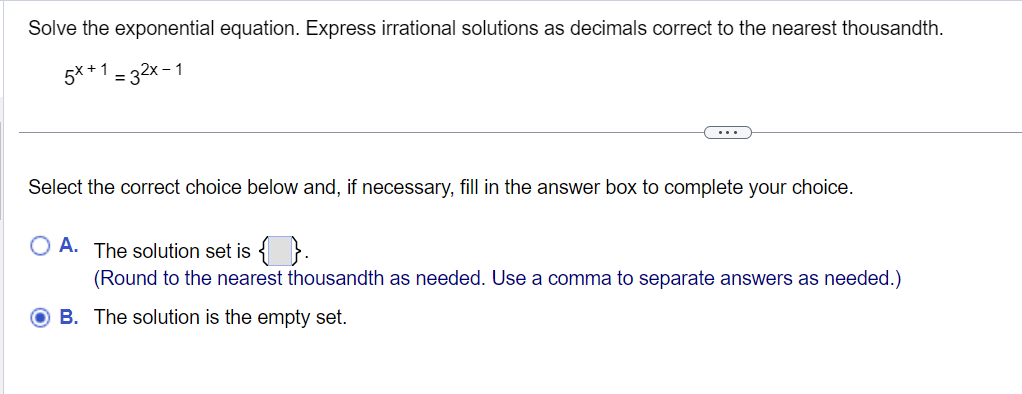 3x 5=5x 25 answer attempt 1 out of 2