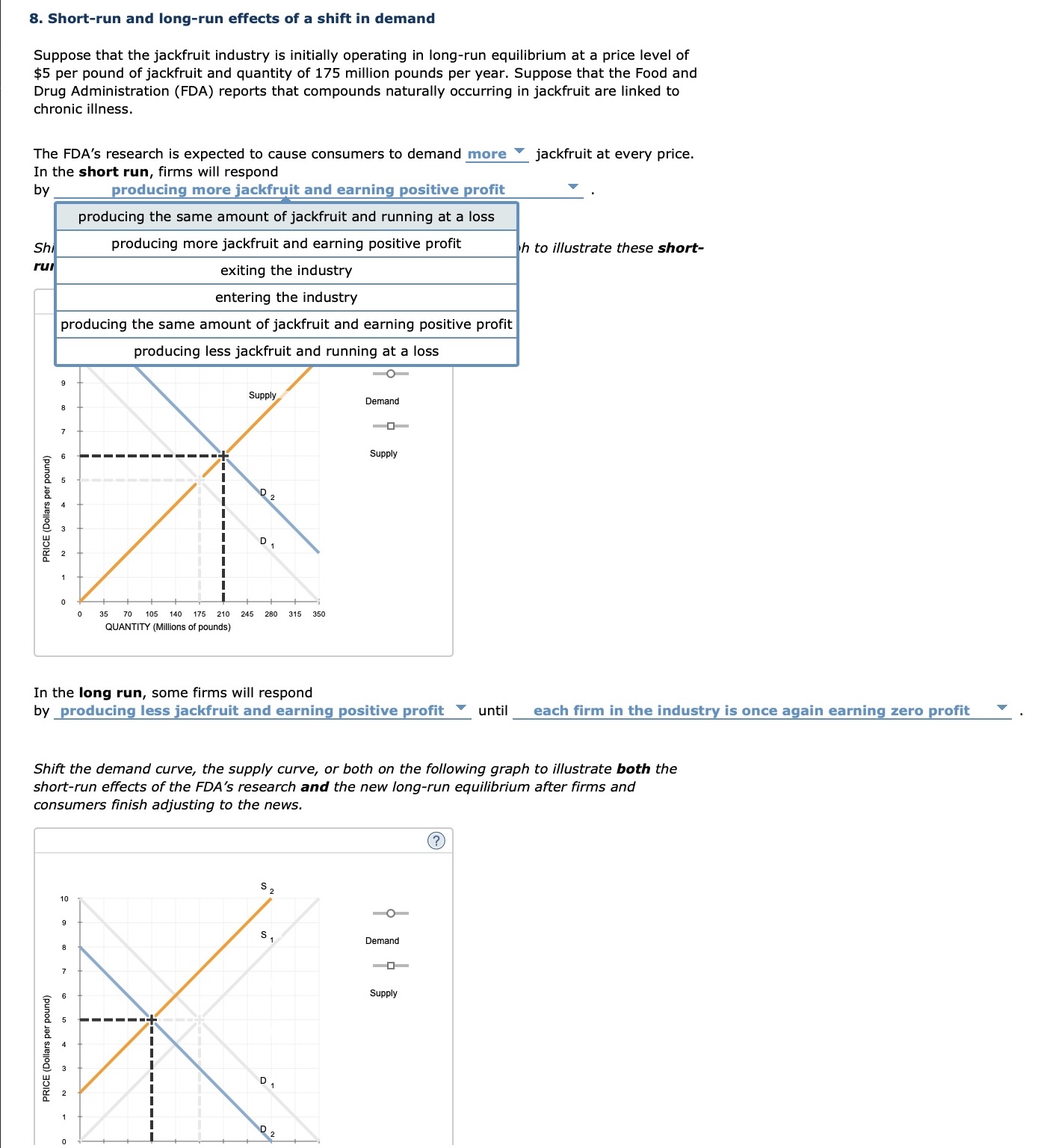 Solved 8. Short-run and long-run effects of a shift in | Chegg.com