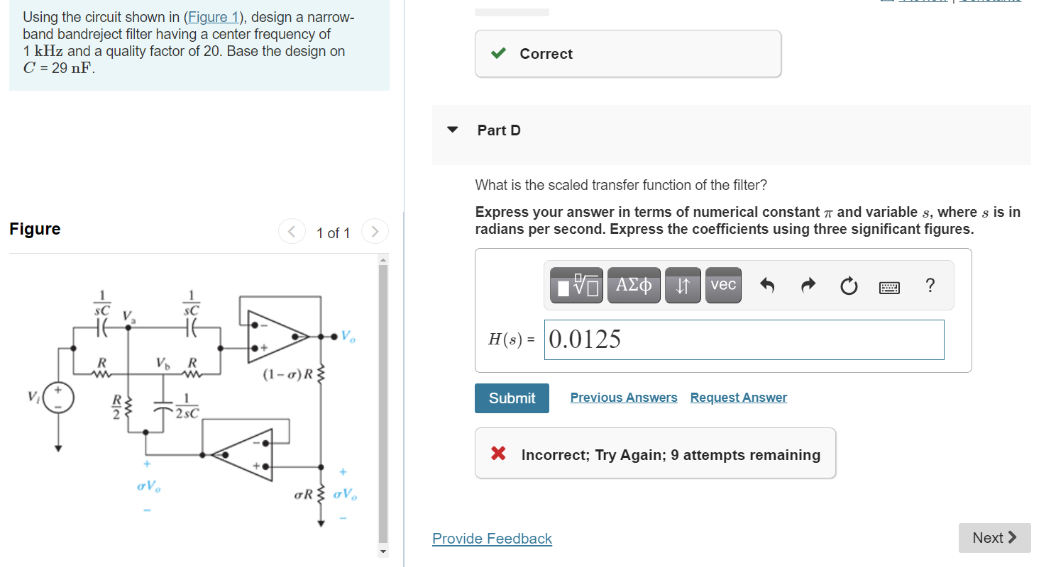 Solved Using the circuit shown in (Figure 1), design a | Chegg.com