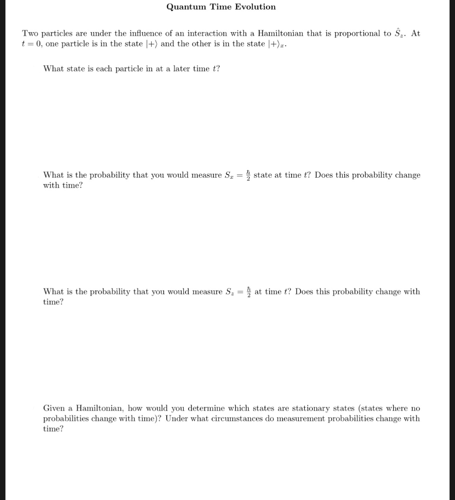 Solved 3.14 A quantum mechanical system starts out in the | Chegg.com