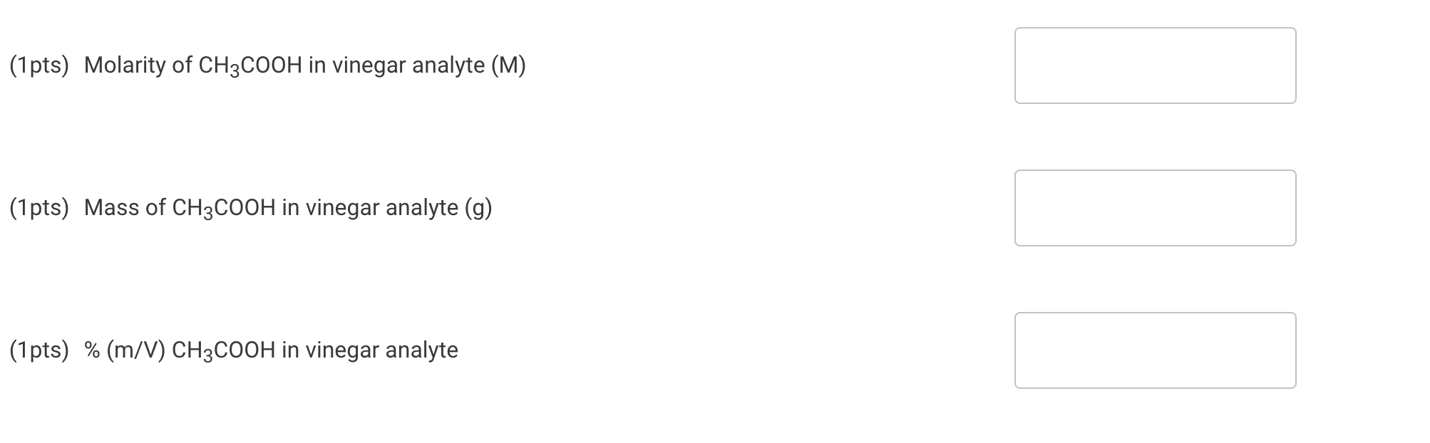 Solved (6pts) Calculations for Virtual Titration Volume of