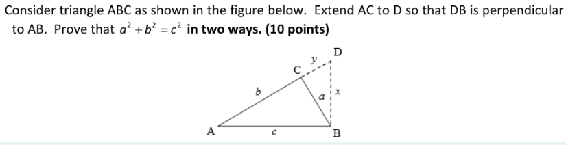 Solved Consider triangle ABC as shown in the figure below. | Chegg.com