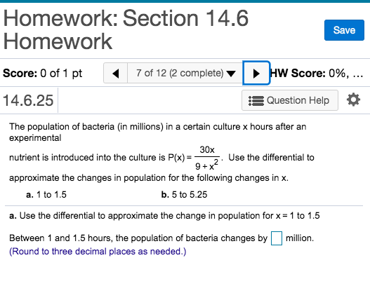 Solved Save Homework: Section 14.6 Homework Score: 0 of 1 pt | Chegg.com