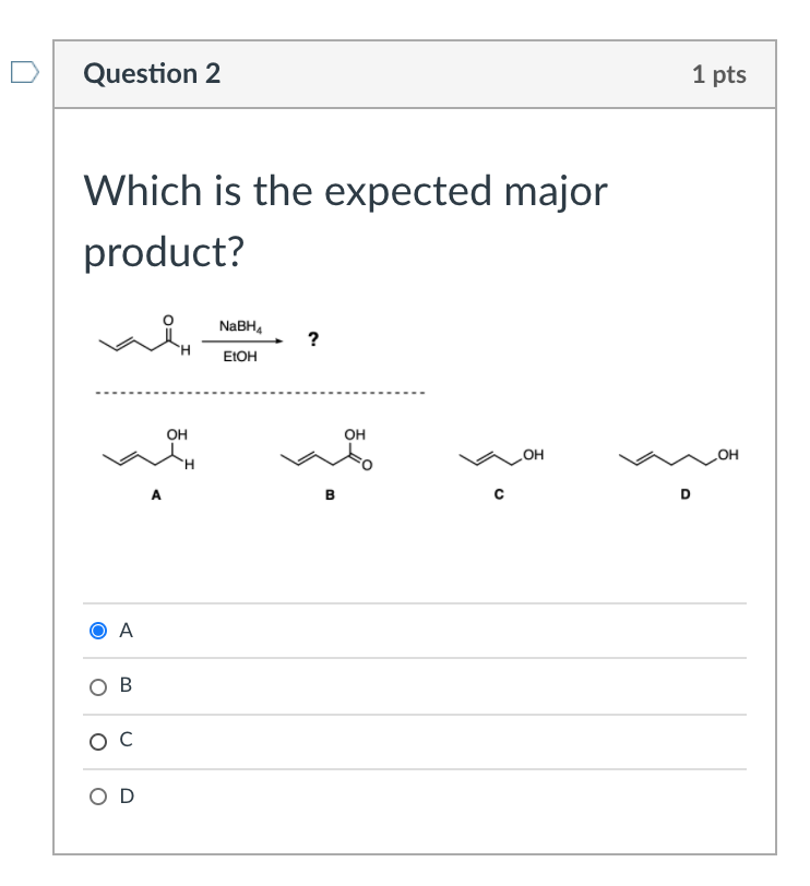 Solved D Question 1 1 pts Which is the expected major | Chegg.com