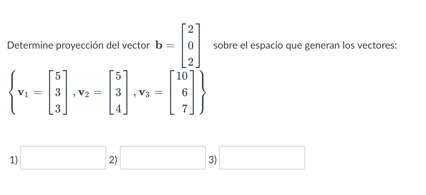 Solved Determine Projection Of The Vector B = [ 2 0 2 ] | Chegg.com